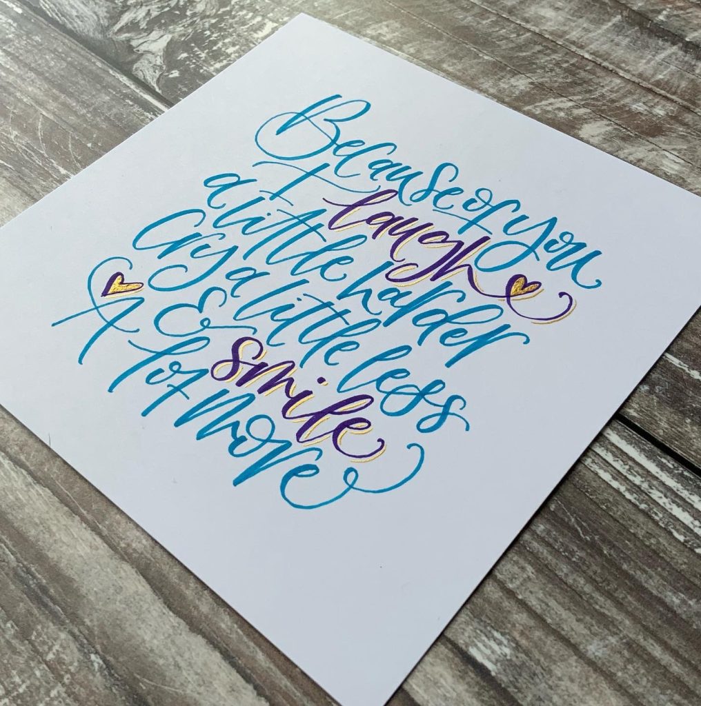 Bespoke calligraphy - The Kind Designer