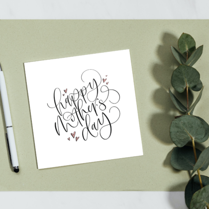 Happy Mother’s Day calligraphy card