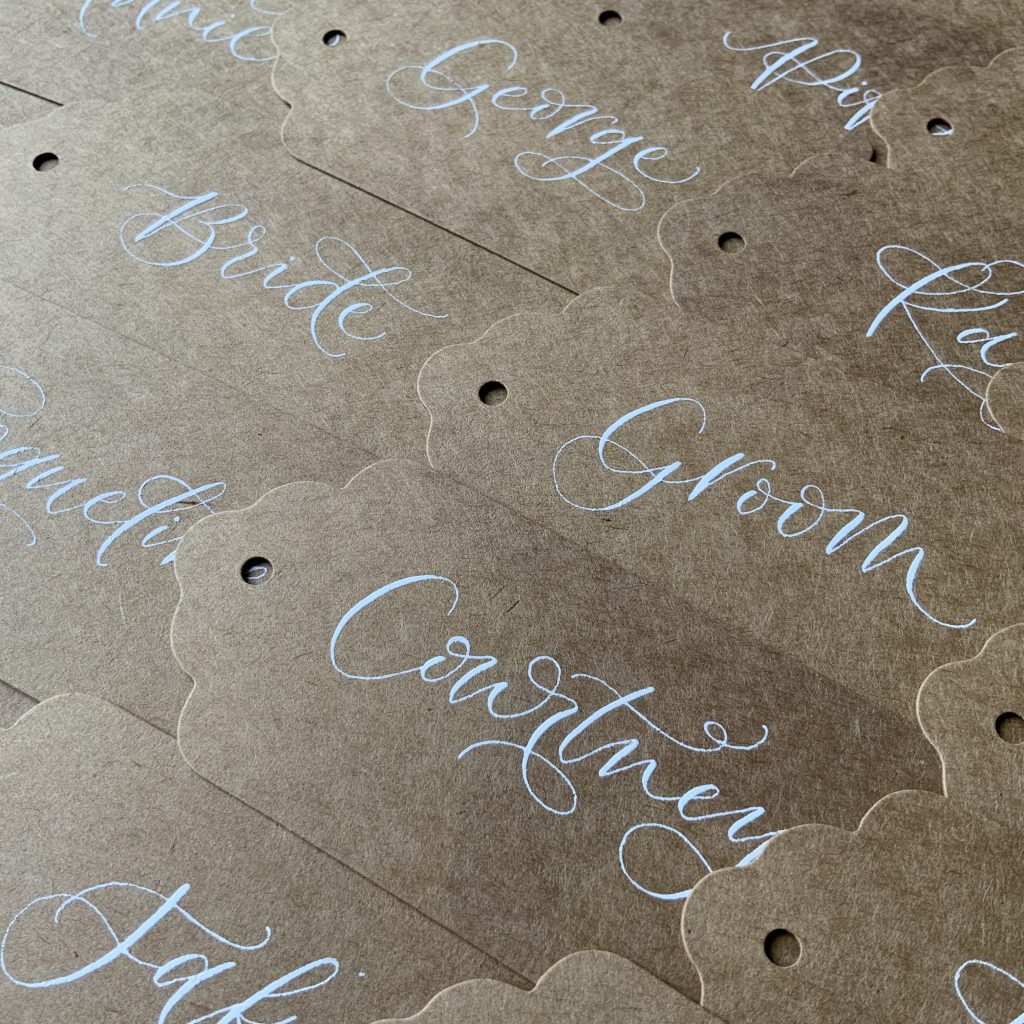 on-the-day wedding stationery - place cards