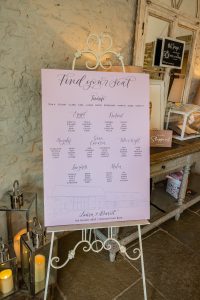 on-the-day wedding stationery - table plan