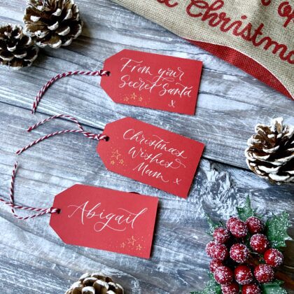 Personalised Christmas gift tags